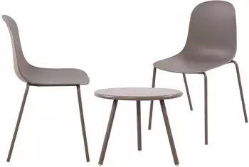 CLP Mindin 2er Sitzgruppe Kunststoff, taupe, wetterfest (326226)