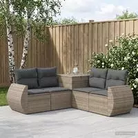 vidaXL Sofa Set 5 stk. Grau und Dunkelgrau 188 x 188 x 85 cm