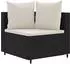 vidaXL Garten-Sofagarnitur 6-tlg. mit Kissen, Poly Rattan, schwarz (3308392)