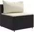 vidaXL Garten-Sofagarnitur 6-tlg. mit Kissen, Poly Rattan, schwarz (3308392)
