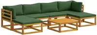 vidaXL Sofa-Set 7 stk. Natur Massivholz Akazie