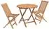 vidaXL Klappbares Garten-Bistro-Set 3-teilig, natur