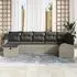 vidaXL Garten-Sofa-Set 7-tlg. hellgrau Poly-Rattan (3360433)