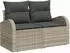 vidaXL Garten-Sofa-Set 7-tlg. hellgrau Poly-Rattan (3360433)