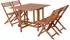 Garden Pleasure Anaheim Gartenmöbel-Set, Eukalyptus, braun, 5-teilig