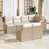 vidaXL Lounge-Set 7-tlg. Poly Rattan, beige