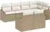 vidaXL Lounge-Set 7-tlg. Poly Rattan, beige