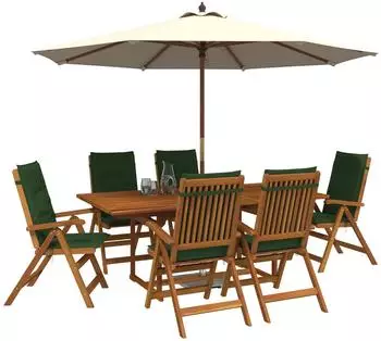 vidaXL Garten-Essset 7-teilig, Akazienholz massiv, natur (3434505)