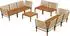 vidaXL Gartenlounge-Set 9-tlg. Akazienholz & Naturseil