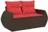 vidaXL 6-teiliges Gartensofa-Set mit Kissen, braun, Polyrattan (3221783)