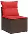 vidaXL 6-teiliges Gartensofa-Set mit Kissen, braun, Polyrattan (3221783)