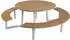 AXI Taco runder Picknicktisch mit 2 Bänken, Aluminium/Polywood, weiß/Teak-Look (A090.087.01)
