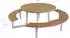 AXI Taco runder Picknicktisch mit 2 Bänken, Aluminium/Polywood, weiß/Teak-Look (A090.087.01)