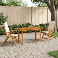 vidaXL Garten Essgruppe Natur Massivholz Akazie