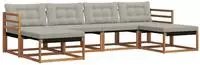 vidaXL Outdoor-Sofagarnitur 6 stk. Natur und Hellgrau