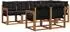 vidaXL Outdoor-Sofagarnitur mit Kissen 7-tlg., natur und schwarz (3368755)