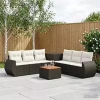 vidaXL Sofa Set 8 stk. Schwarz und Cremewei&szlig; 55 x 55 x 37 cm