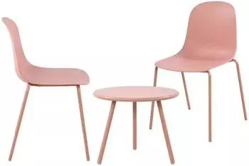 CLP Mindin Gartensitzgruppe Kunststoff, 3-teilig, pink (326224)