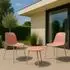 CLP Mindin Gartensitzgruppe Kunststoff, 3-teilig, pink (326224)