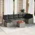 vidaXL Gartenlounge-Set 8-tlg. grau Poly-Rattan (3359573)