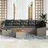 vidaXL Gartenlounge-Set 8-tlg. grau Poly-Rattan (3359573)