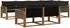 vidaXL Outdoor-Sofagarnitur mit Kissen, 7-tlg., natur und schwarz (3381484)