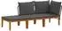 vidaXL Gartenlounge-Set 3-tlg. Akazienholz & Seil, natur
