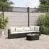 vidaXL Garten-Sofagarnitur 5-tlg. mit Kissen, schwarz, Poly-Rattan (3308368)