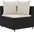 vidaXL Garten-Sofagarnitur 5-tlg. mit Kissen, schwarz, Poly-Rattan (3308368)