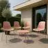CLP Mindin Gartensitzgruppe Kunststoff, 5-teilig, pink