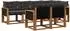 vidaXL Outdoor-Sofagarnitur mit Kissen, 7-tlg., natur und schwarz (3382008)