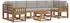 vidaXL Outdoor-Sofagarnitur 8-tlg. natur und hellgrau (3366144)