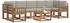 vidaXL Outdoor-Sofagarnitur 8-tlg. natur und hellgrau (3366144)
