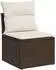 vidaXL Sofa-Set 8-tlg. Polyrattan und Stahl, braun und cremeweiß (3448218)