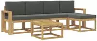 vidaXL Outdoor-Sofagarnitur 6 stk. Wei&szlig; und Anthrazit