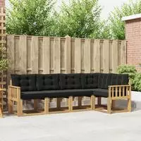 vidaXL Outdoor-Sofagarnitur 5 stk. Wei&szlig; und Schwarz