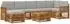 vidaXL Outdoor-Sofagarnitur 7-tlg. natur und hellgrau (3384657)