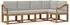 vidaXL Outdoor-Sofagarnitur 5-tlg. natur und hellgrau