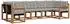 vidaXL Outdoor-Sofagarnitur mit Kissen 7-tlg., natur und hellgrau (3369018)