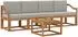 vidaXL Outdoor-Sofagarnitur 5-tlg., natur und hellgrau (3365989)