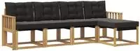 vidaXL Outdoor-Sofagarnitur 5 stk. Wei&szlig; und Schwarz