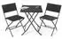 Avestar Klappbares Bistroset 3-teilig, PP-Rattan, schwarz (SWD009-02)