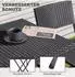 Avestar Klappbares Bistroset 3-teilig, PP-Rattan, schwarz (SWD009-02)