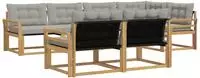 vidaXL Outdoor-Sofagarnitur 7 stk. Wei&szlig; und Hellgrau