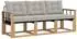 vidaXL Outdoor-Sofagarnitur 3-tlg. weiß und hellgrau (3389169)