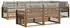 vidaXL Outdoor-Sofagarnitur 7-tlg. mit Kissen, natur und hellgrau (3373631)