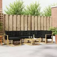 vidaXL Outdoor-Sofagarnitur 8 stk. Wei&szlig; und Schwarz