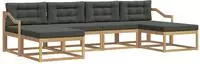 vidaXL Outdoor-Sofagarnitur 6 stk. Wei&szlig; und Anthrazit