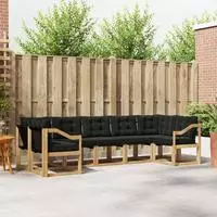vidaXL Outdoor-Sofagarnitur 7 stk. Wei&szlig; und Schwarz