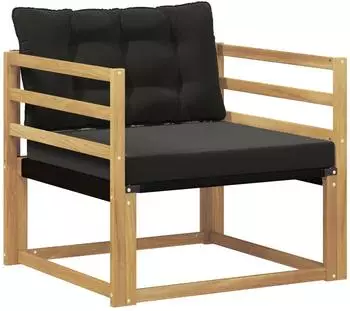 vidaXL Outdoor-Sofagarnitur Akazienholz & Textilene, wei&szlig; (3439054)